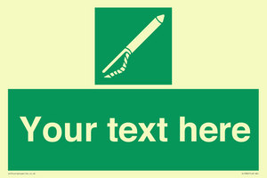 Custom sign safe condition Line throwing appliance